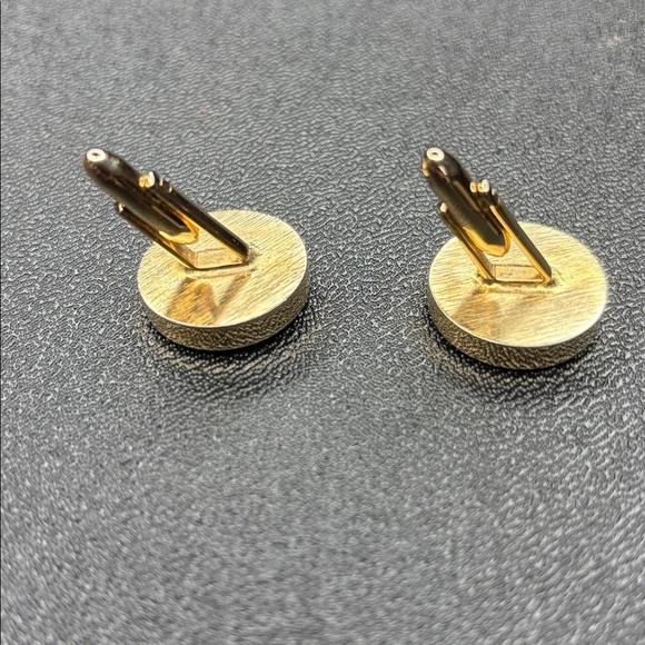 Gold and Multicolor Round Earrings - Picture 2 of 4